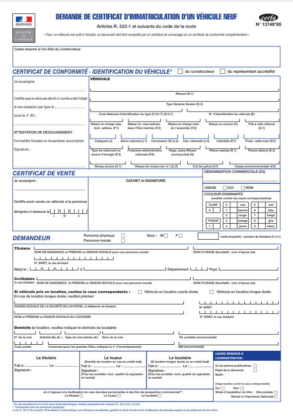 Mandat D Immatriculation