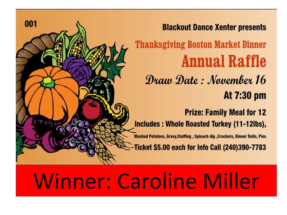 Bodx 2018 Boston Market Thanksgiving Dinner Raffle Blackout Dance Xenter