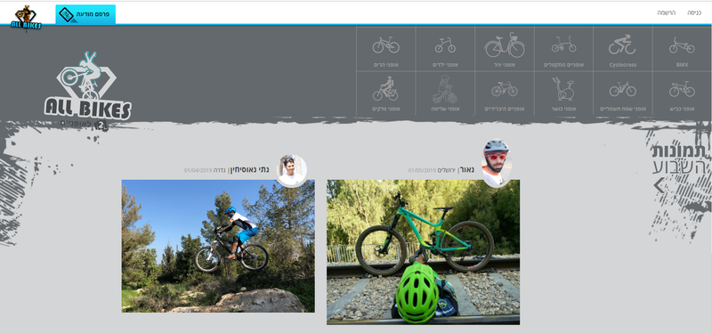 אתר קהילה לאופניים, כולל "יד 2", מידע, תמונות, ועוד