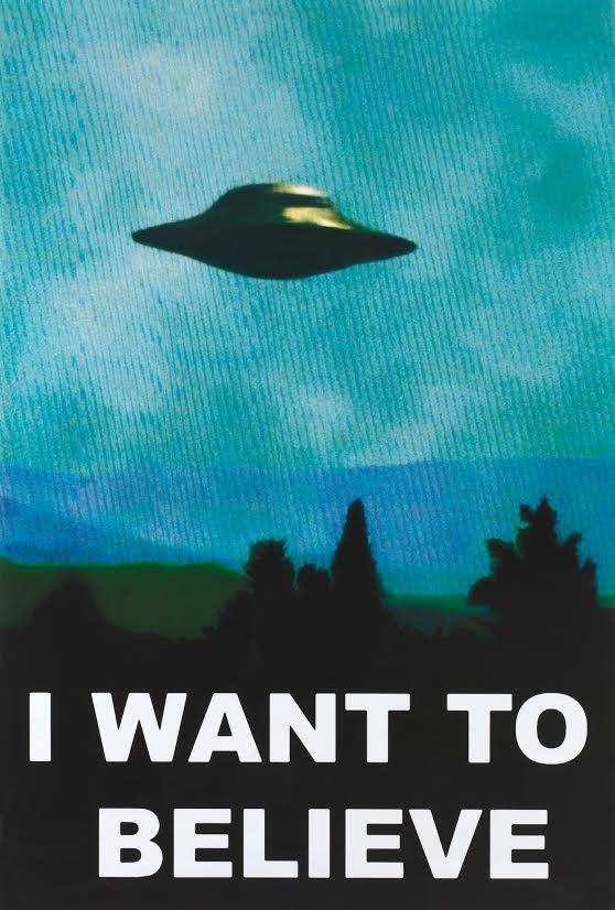 UFO POSTER 24x36 ALIENS SPACESHIP 9855 X-FILES I WANT TO BELIEVE