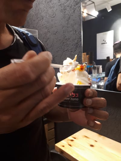 At machneyuda is ice cream