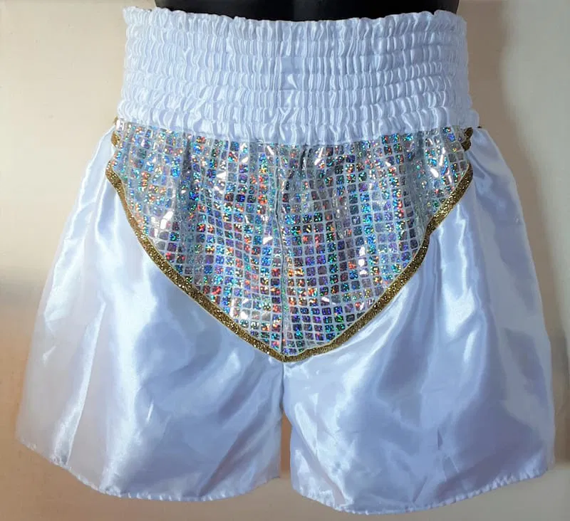 satin and sequin shorts - bling 4 the ring boxing shorts