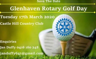 Glenhaven Rotary - Annual Golf Day - Save The Date !7th March 2020