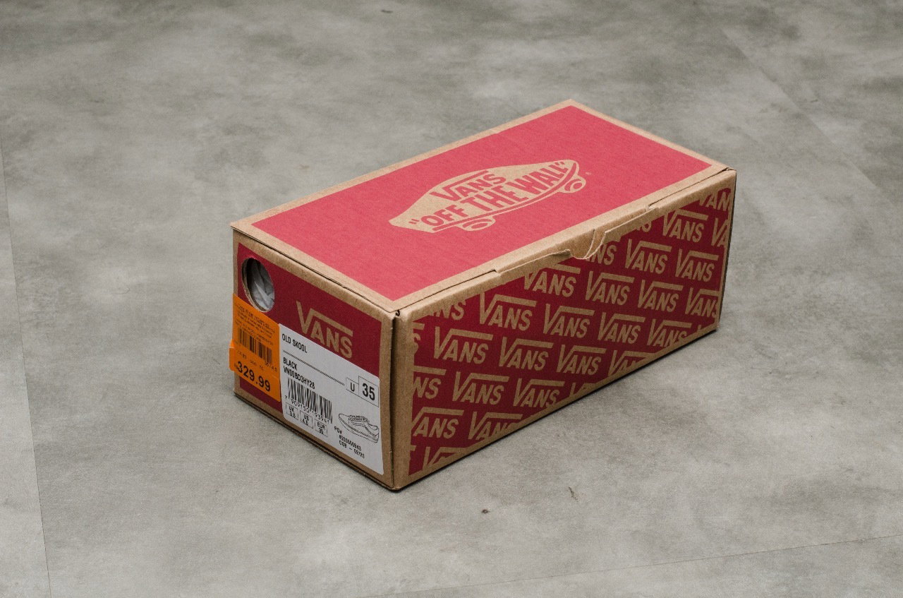 caixa tenis vans original