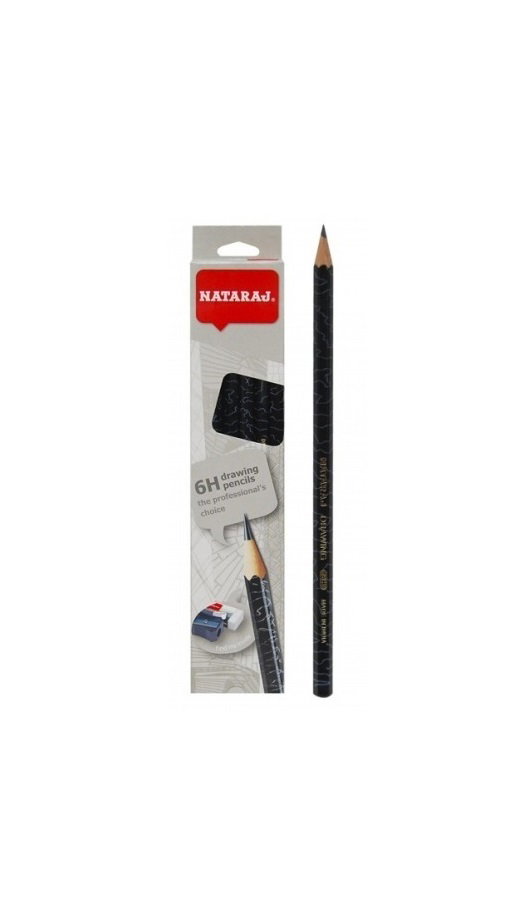 Карандаши графит 06шт (nataraj) hb-6н в к/к hpl-01a18/6 (8901324000627)
