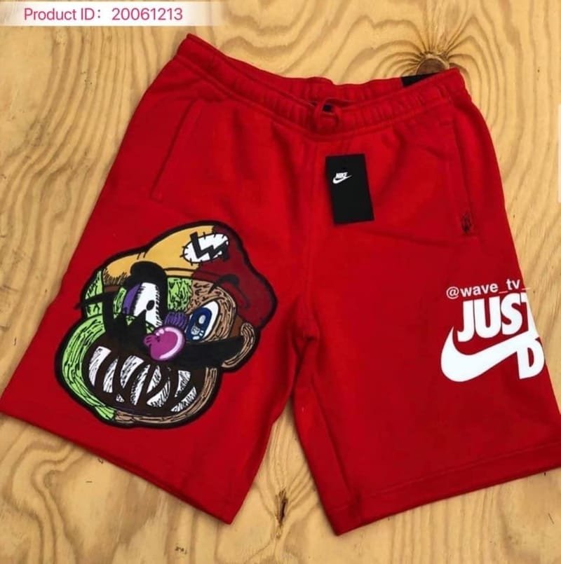 nike shorts with cartoon characters on them
