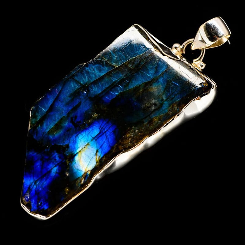 Pendentifs Argent Labradorite HOMME - ® UNE VIE EN PLUS