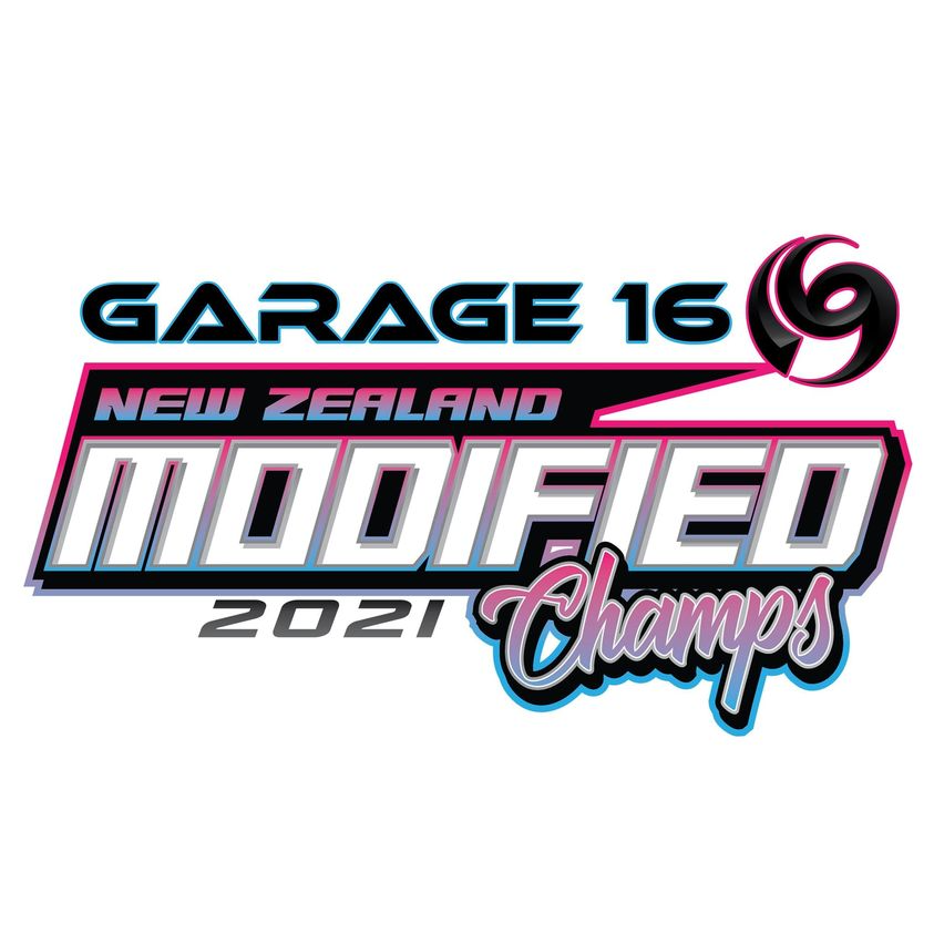 May be an image of text that says "GARAGE 16 NEW ZEALAND MODIFIED 2021 Champs"